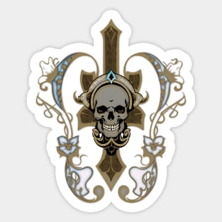 Amazing golden skull Sticker